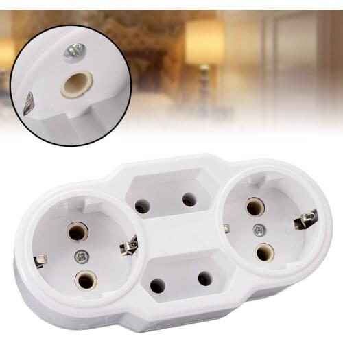 Multiple Plug EU Standard Adapter Conversion Socket Protective Contact Triple Electrical Socket Power Distribution Adapter
