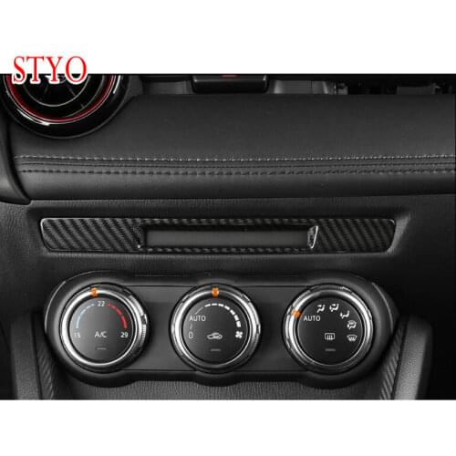 STYO Car ABS Chrome Console Center Chair Heating Display Panel Cover Frame Sticker Trim For MAZDA1 M2 CX-3 CX3 2017-2018