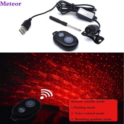 LED Car Ambient Ceiling Light USB Interior Star Lamp Projector and Remote Control Auto Indoor Decoration