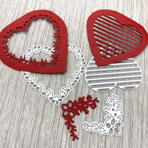 Heart Frame Metal Cutting Dies Stencils New 2020 for DIY Scrapbooking Album Decor Embossing Paper Card Crafts Template