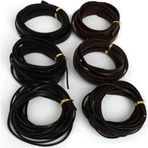 New Arrival High Quality Genuine Lether Rope String Cord, Black Brown to Pick, Thickness:2mm