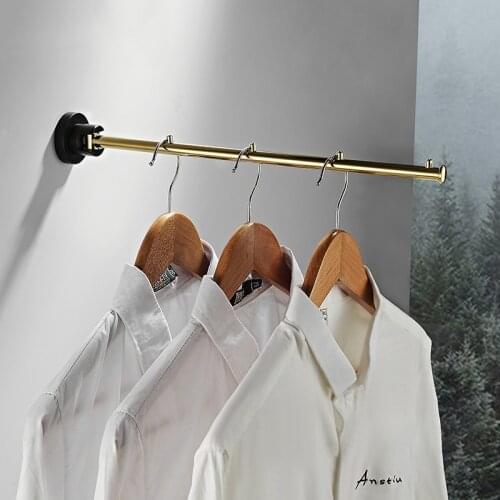 Rotating Stainless Steel Wall-mounted Clothes Hanger Folding Door Hanging Rack Home Clothesline