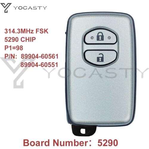 YOCASTY 89904-60551 60561 314MHz FSK 5290 Board ID74-WD04 Smart Key For 2010-2017 Toyota Austrilia Prado GRJ150 KDJ150 GX VX 200