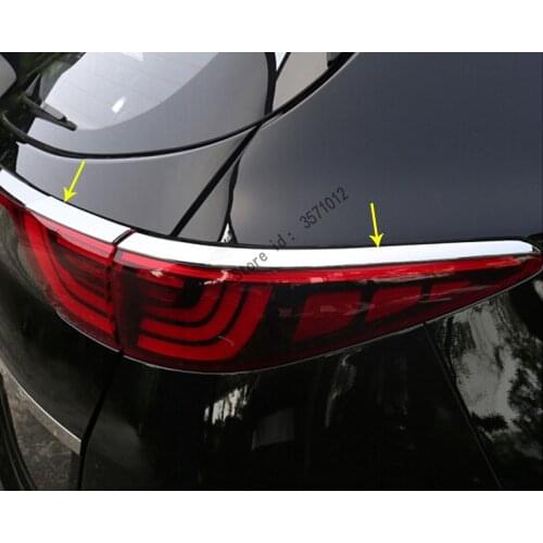 For Kia Sportage KX5 2016 2017 2018 Car Rear Tail Eyebrow Light Lamp Detector Frame Stick Styling ABS Chrome Cover Trim Molding
