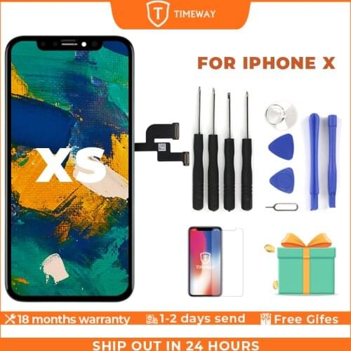 For iPhone X/ XS LCD Display For Tianma OLED OEM Touch Screen With Digitizer Replacement Assembly Parts Black