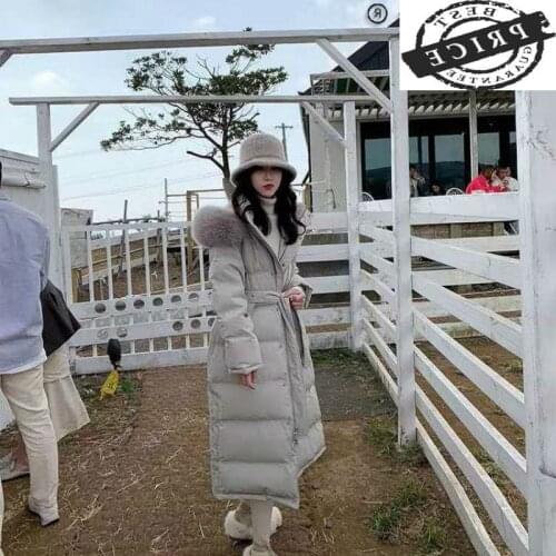 Winter Down Womens Jacket Coat Female Jackets for Women 2021 White Duck Down Real Fox Big Fur Collar Coat Ropa Mujer LXR222
