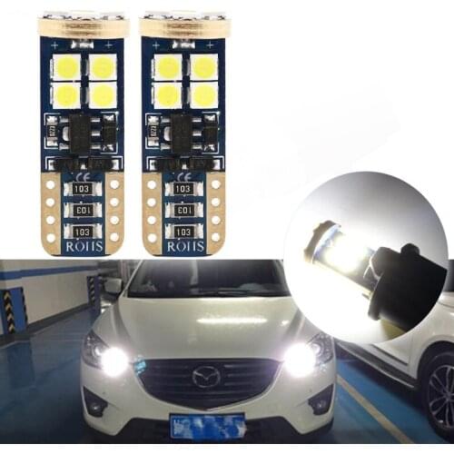 10pcs Super Bright W5W 194 T10 LED SMD Car Bulb 6000K White Green Blue Red Wedge License Plate Lamp Dome Light