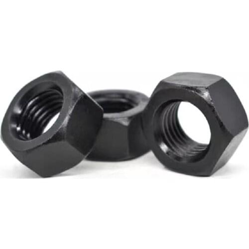 100pcs/lot GB6170 DIN934 M2 M2.5 M3 M4 M5 M6 M8 M10 M12 Black 304 Stainless Steel Hex Nut