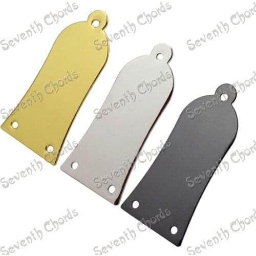 2 Pcs Acoustic Electric Bass Guitar 3 hole Metal Truss Rod Cover Plate - Chrome - Black - Golden For Choose