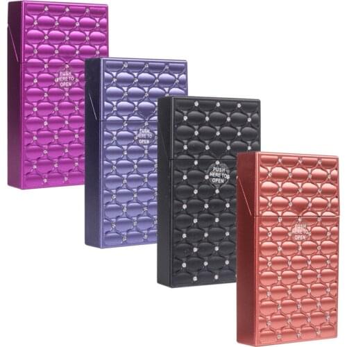 20pcs Cigarette Case Package Thin Diamond Plastic Thin Cigarette Case Lengthened Thick Anti-sweat Anti-extrusion Flip Cover