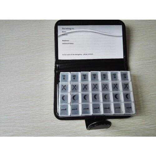 60pcs/lot 7 Day Weekly Pill Travel Medicine Box Dispenser Tablet Holder Organiser 7 Day Pill Wallet