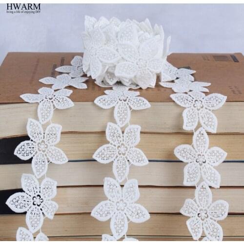 African white lace fabric 2019 high quality lace wedding decoration trim DIY 4yard New milk silk bar code lace spot lace fabric