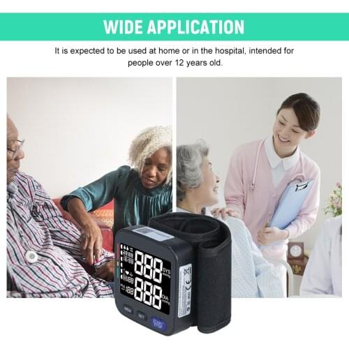 Automatic Wrist Blood Pressure Monitor Digital Blood Pressure Meter Pulse Machine BP Meter for Home Use