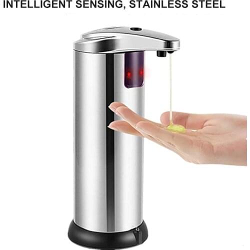 Stainless Steel Automatic Soap Dispenser Infrared Sensor Touchless Sanitizer Dispenser 250ml For Bathroom Kitchen