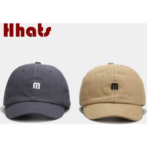 Embroidery Short Brim Snapback Baseball Hat Cotton Curved Men Hat Outdoor Sports Baseball Cap Male Curved Summer Hat Cap Bone