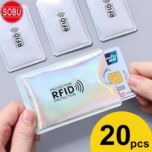 Men Anti Rfid Wallet Blocking Reader Lock Bank Card Holder Id Bank Card Case Protection Metal Credit Holder Aluminium 7 color