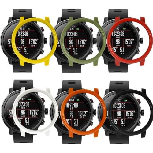 Colorful PC Hard Edge Case Protector Shell Frame For Amazfit Stratos 2/2S Smart Watch Protective Bumper Full Cover Accessories