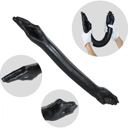 25.6Inch Black Double Fisting Arm Dildo Big Fist And Palm Dildos Penis Huge Anal Plug Sex Toy For Woman Lesbian SM Play Sex Shop