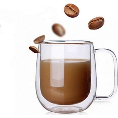 Double Coffee Mugs With the Handle Mugs Drinking Insulation Double Wall Glass Tea Cup Creative Gift Drinkware Milk