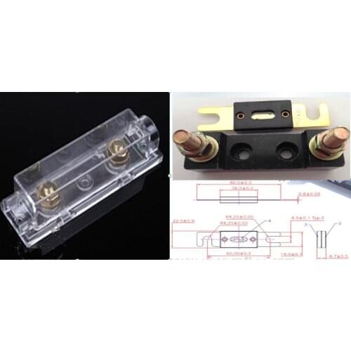 Bolt type FUSE Socket ANL transparent outer shell Black base (Suitable Car Fuse Size 80.8*19.2mm but no FUSE) new and original