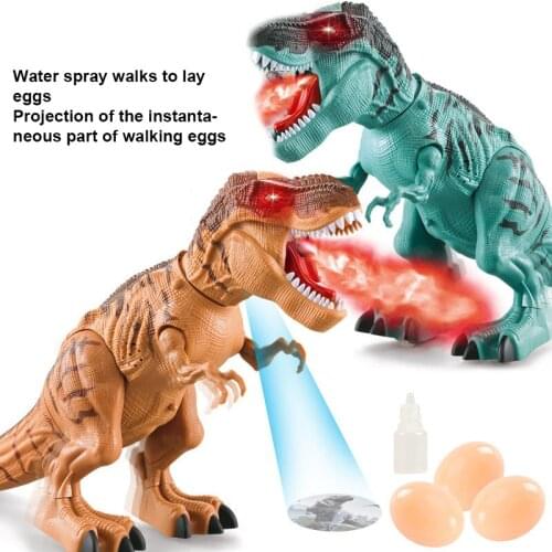 Dinosaur Animals Remote Control Toy Electric Kids Spraying Dinosaur T-Rex Toys With Light Sound Laying Egg Spray Function Toys