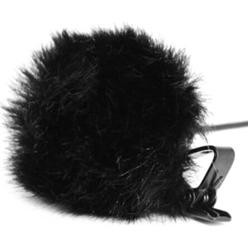 Besegad Artificial Fur Windscreen Windshield Winder Cover Muff for Mini Clip-on Lapel Lavalier Microphone Mic Microphon Mikrofon