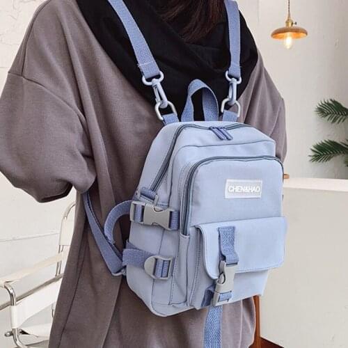 Multifunctional Small Backpack Canvas Women Mini Backpack Anti-theft Shoulder Bag School Bag for Teenager Girls School Backapck