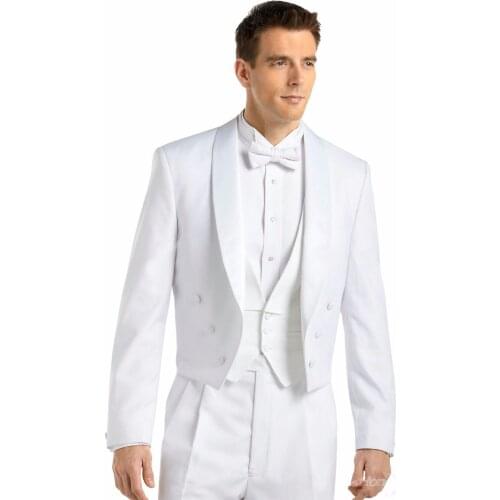 2017 Latest Coat Pant Designs White Groom Wedding Suits for Men Jacket Style Suit Slim Fit 3 Piece Tuxedo Custom Blazer Ternos