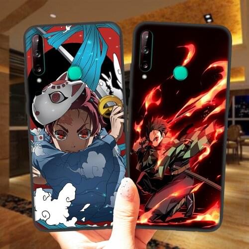 Cute Demon Slayer Anime Soft Phone Case For Huawei Mate 20 10 P10 P20 P30 P40 Lite E Pro P30Lite P20Lite Black Silicone Cover