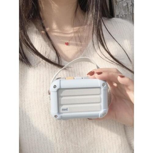 Excellent Divoom Macchiato Bluetooth Wireless Speaker Smog Blue Metal Radio outdoor portable hand-held music player Subwoofer