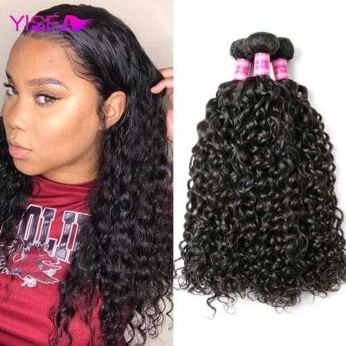 Water Wave Bundles Peruvian Hair Weave Bundles Curly Water Wave 30 Inch Hair Extensions Human Hair Bundles 3 Bundles Deal