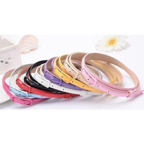 Durable Women Belt Thin Style Adjustable Holes Faux Leather Candy Color Women Slim Waist Belt ремень женский