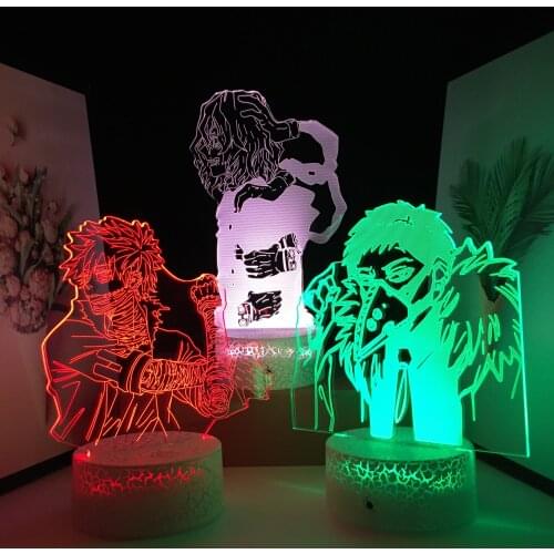Anime My Hero Academia LED Night Light Villain Series Figure Lamp for Room Decor Birthday Gift Manga 3D Table Lamp Dropship