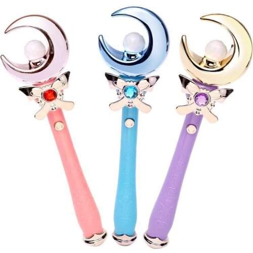 LED Light Flashing Magic Wand Girls Toys Electric Music Magicians Scepter Toys For Children Sorcery Stick Pretend Play Kids Toy