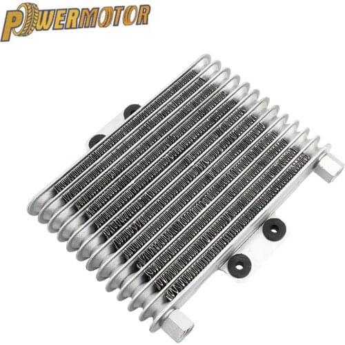 Universal Motorcycle Engine Oil Cooler Radiator Aluminum 125ml Cooling Radiators for 125CC-250CC Motorcycle Dirt Bike Pit Bike