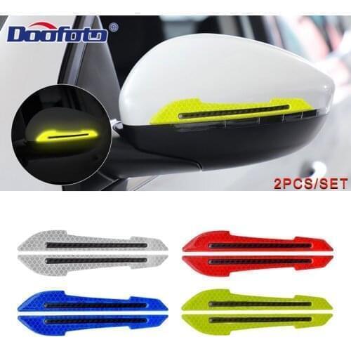 1 Pair Car Rearview Mirror Reflective Sticker Car-styling Safety Warning Reflective Sticker Car Rearview Mirror Decorative Strip