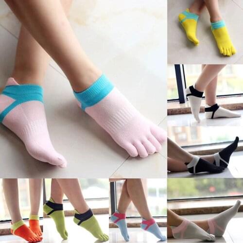1 Pair 8 Colors Cotton Toe Sock Pure Breathable Ankle Socks Women men Five Finger Socks