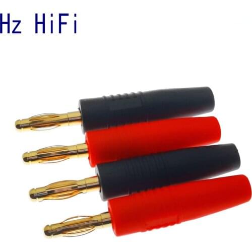 10PCS 4mm PLUGS Connector 24k Gold Plated Musical Speaker Cable Wire Pin Banana Plug
