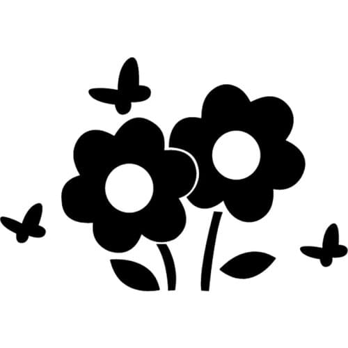 15*10cm Creative Fashion Personality Classic Flower Style Sticker Pvc Auto Parts Decorative Decal Suitable for All Kinds of Cars