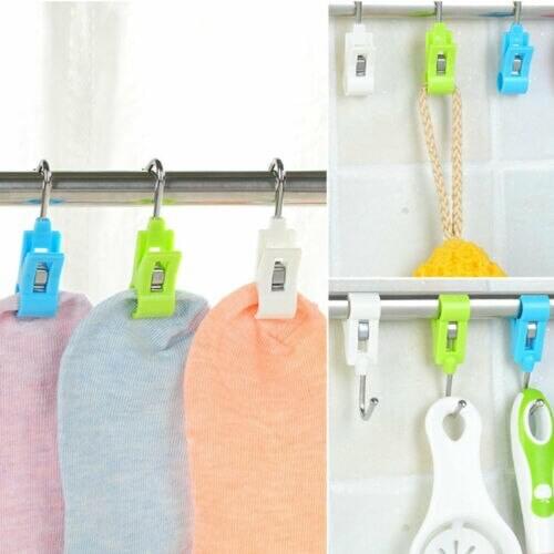 20pcs Multipurpose Stainless Steel Clips Clothes Pins Pegs Holders Clothing Clamps Sealing Clip Household Clothespin