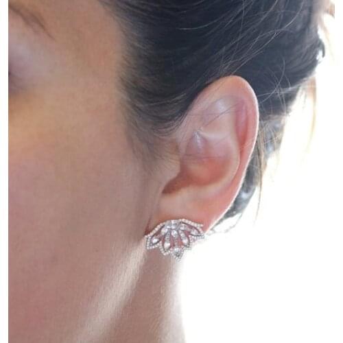 2019 Sparking bling wedding engagement earring for women bridal gift cute animal butterfly stud cz earrings