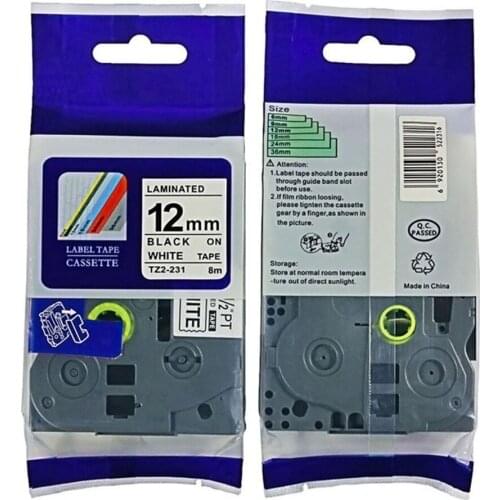20PK TZ 231 TZe231 tz tape Compatible Brother P-Touch 12mm*8m tz231 TZe label tapes