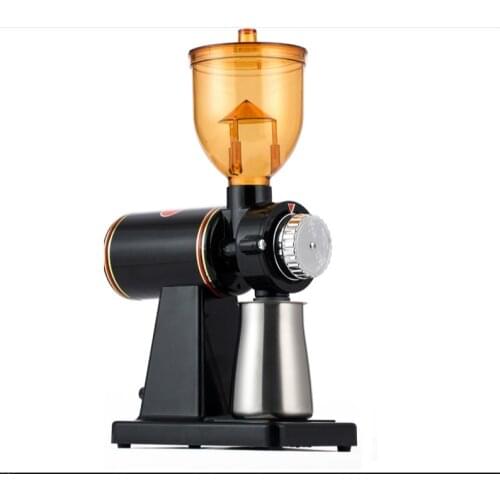 220V/110V 200w Cast iron Electric coffee bean grinder 8gears Adjustable thickness 250g bean capacity 60mm Flat knife disc