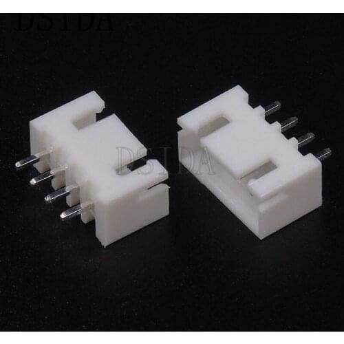 50PCS XH2.54 Plastic Shell 2.54MM 4Pin 4P Male Connector With Needle XH2.54MM 4 Pin Right Angle Pin Header Connector