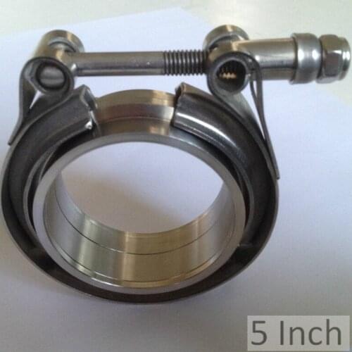 5 inch V-Band Clamp Kit Universal Upgraded Auto car Parts Turbo Exhaust pipes 127mm