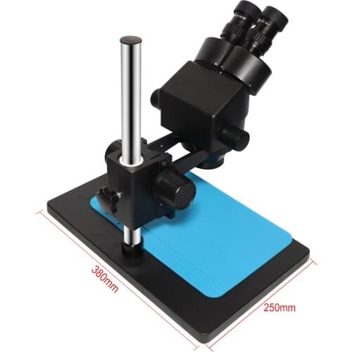 7X-45X Industrial Binocular stereo microscope simul focal magnifier + LED Ring light WF10X/20mm Eyepiece Biological Microscope
