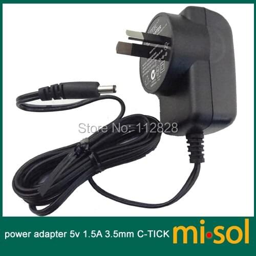 AU 5V 1.5A 100-240v Power adapter AC-DC AU plug 3.5*1.35*7mm SAA C-TICK