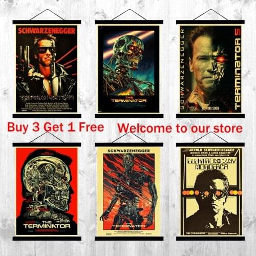 American science fiction movie The Terminator Poster Arnold Schwarzenegger Posters Room Decorative Painting Wall Stickers