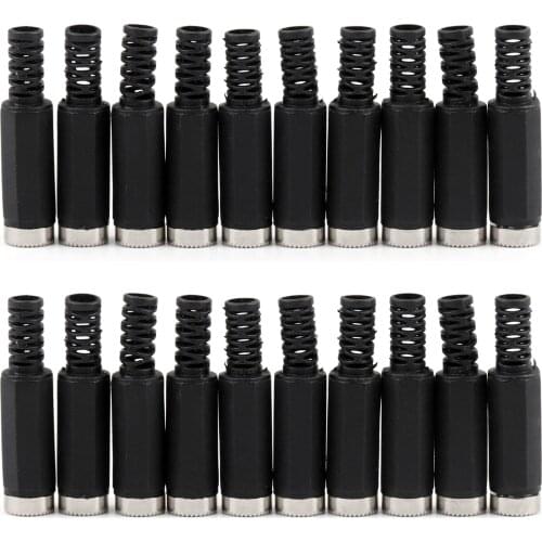 Artuatech 20 Pcs 5.5x2.1mm DC Power Cable Female Plug Connect Socket Black
