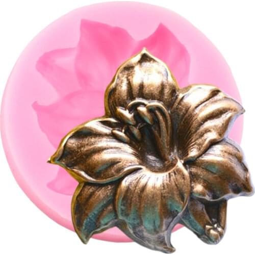 Large Tropical Flower Silicone Molds Cupcake Topper Fondant Cake Decorating Tools Resin Soap Candy Clay Chocolate Gumpaste Mould